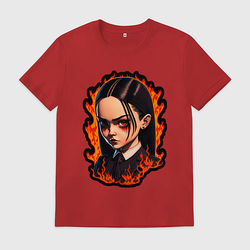 Мужская футболка Уэнсдэй зла / Красный – фото 1