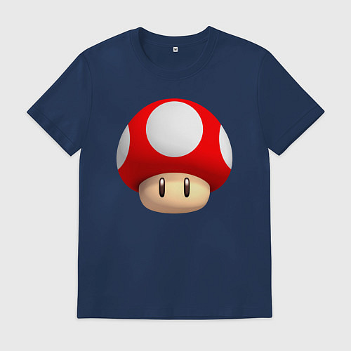 Мужская футболка Супергриб / Тёмно-синий – фото 1