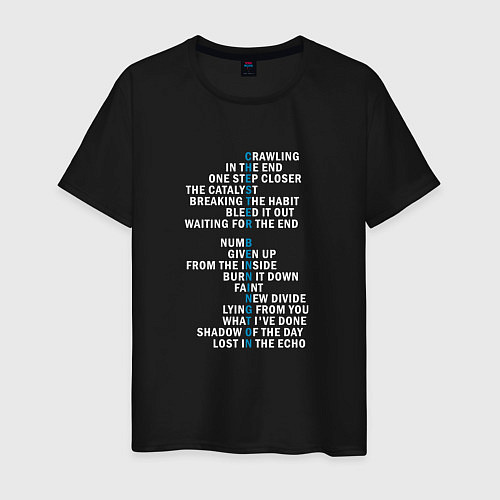 Мужская футболка Честер Беннингтон треки / Черный – фото 1