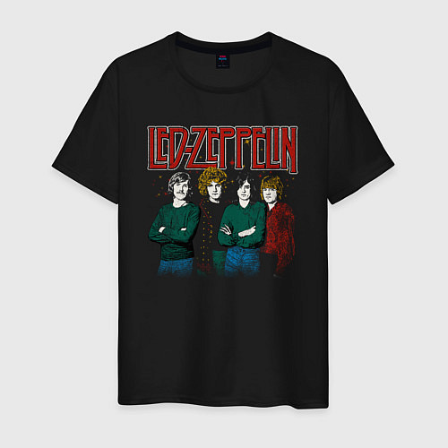 Мужская футболка Led Zeppelin винтаж / Черный – фото 1