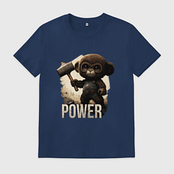 Футболка хлопковая мужская Animal power, цвет: тёмно-синий