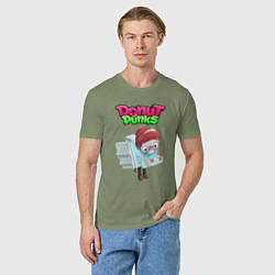 Футболка хлопковая мужская Фризи, цвет: авокадо — фото 2