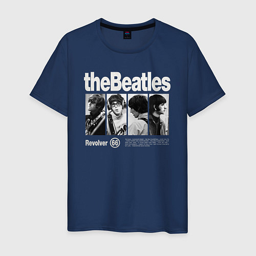 Мужская футболка The Beatles rock / Тёмно-синий – фото 1