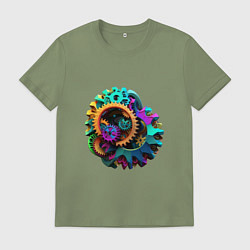 Мужская футболка Цветные шестерёнки