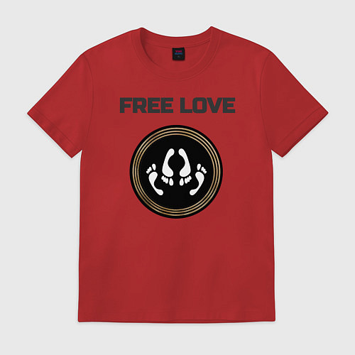 Мужская футболка Свободная любовь / Красный – фото 1