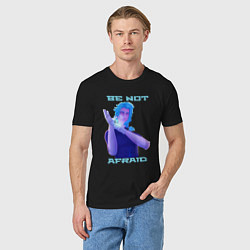 Футболка хлопковая мужская Dottore, Be not Afraid, цвет: черный — фото 2