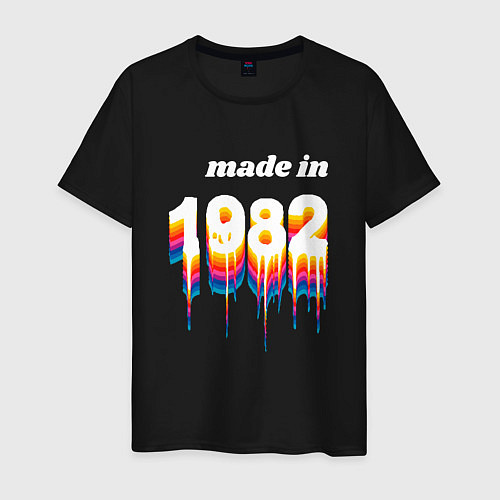 Мужская футболка Made in 1982 liquid art / Черный – фото 1