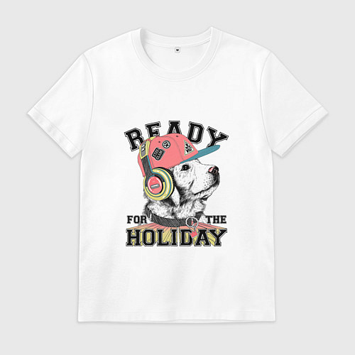 Мужская футболка Ready for the holiday / Белый – фото 1
