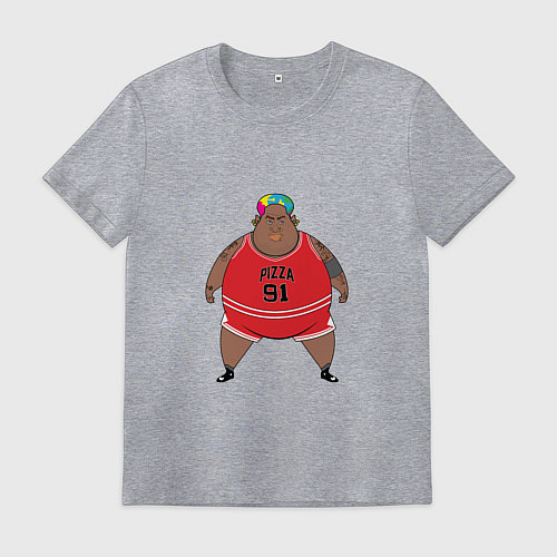 Мужская футболка Толстый Родман / Меланж – фото 1