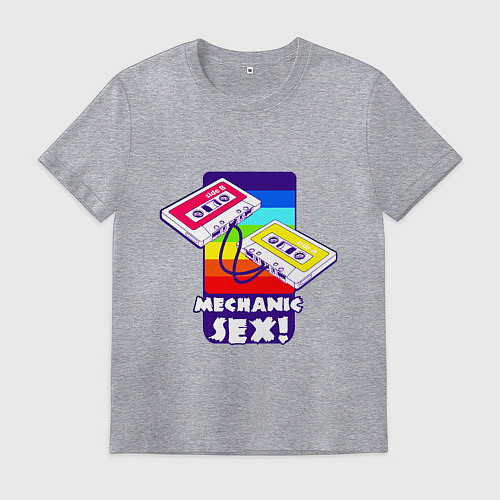 Мужская футболка Mechanic sex / Меланж – фото 1