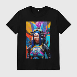 Мужская футболка Brave girl - cyberpunk - neural network