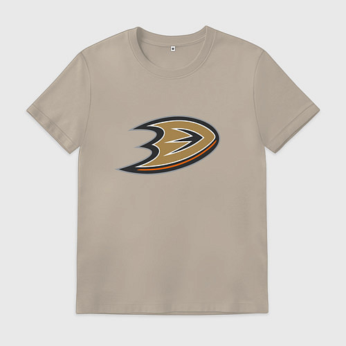 Мужская футболка Анахайм Дакс логотип / Миндальный – фото 1