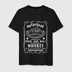 Футболка хлопковая мужская Motorhead в стиле Jack Daniels, цвет: черный