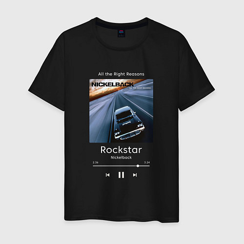 Мужская футболка Nickelback Rockstar плеер / Черный – фото 1