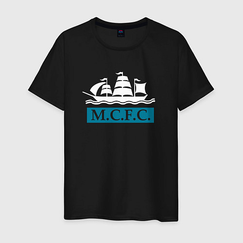 Мужская футболка Манчестер Сити корабль / Черный – фото 1