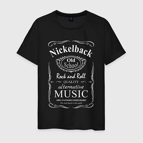 Мужская футболка Nickelback в стиле Jack Daniels / Черный – фото 1