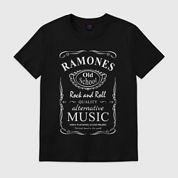 Футболка хлопковая мужская Ramones в стиле, цвет: черный