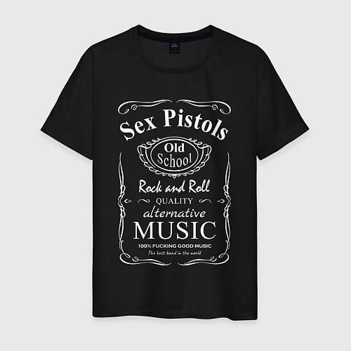 Мужская футболка Sex Pistols в стиле Jack Daniels / Черный – фото 1