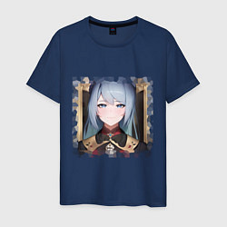 Футболка хлопковая мужская Smug Anime Girl, цвет: тёмно-синий
