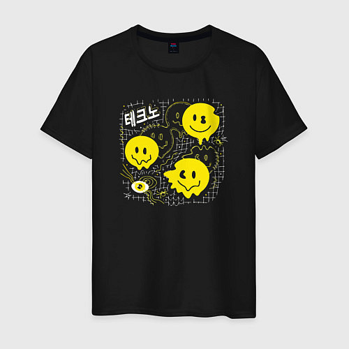 Мужская футболка Positive emoticons / Черный – фото 1