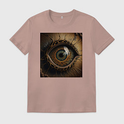 Футболка хлопковая мужская Карее око, цвет: пыльно-розовый