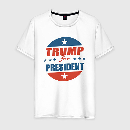 Мужская футболка Трамп президент / Белый – фото 1