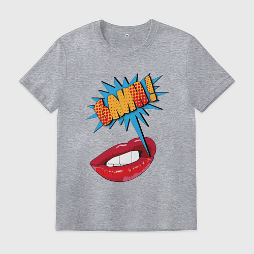 Мужская футболка Блин в стиле поп-арт / Меланж – фото 1