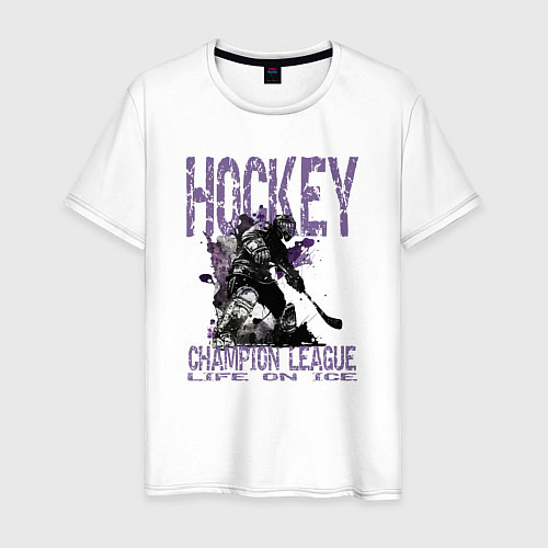 Мужская футболка Hockey жизнь на льду / Белый – фото 1