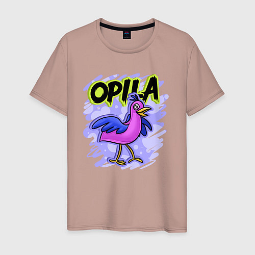 Мужская футболка Opila Bird / Пыльно-розовый – фото 1