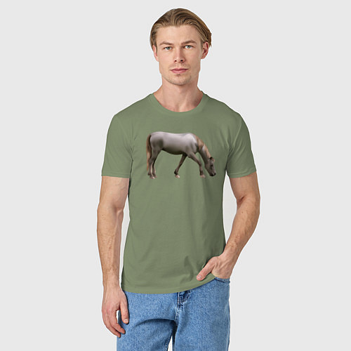 Мужская футболка Креольская лошадь / Авокадо – фото 3