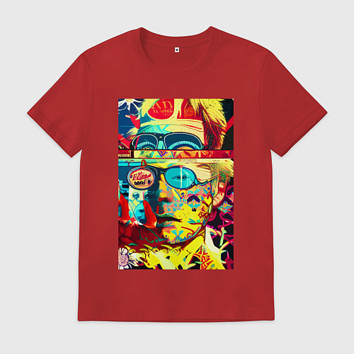 Мужская футболка Энди Уорхол - поп-арт - автопортрет / Красный – фото 1