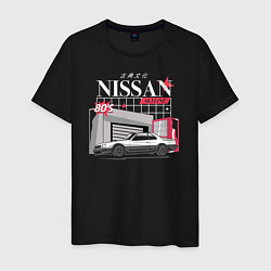 Футболка хлопковая мужская Nissan Skyline sport, цвет: черный