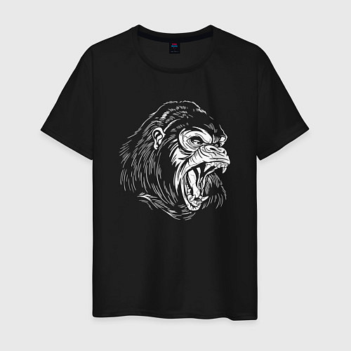 Мужская футболка Обезьяна горилла / Черный – фото 1
