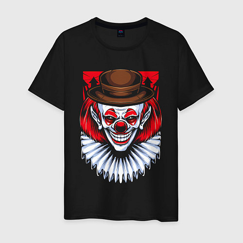 Мужская футболка Клоун в шляпе / Черный – фото 1