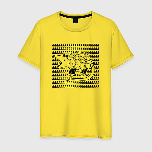 Мужская футболка Крыса ААА / Желтый – фото 1