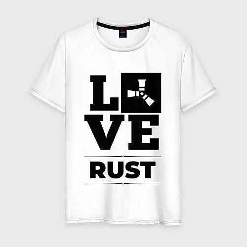 Мужская футболка Rust love classic / Белый – фото 1