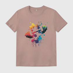 Мужская футболка Иллюстрация гантели