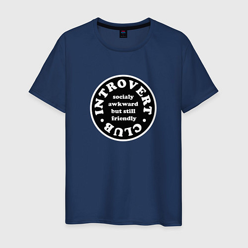 Мужская футболка Club Introvert / Тёмно-синий – фото 1