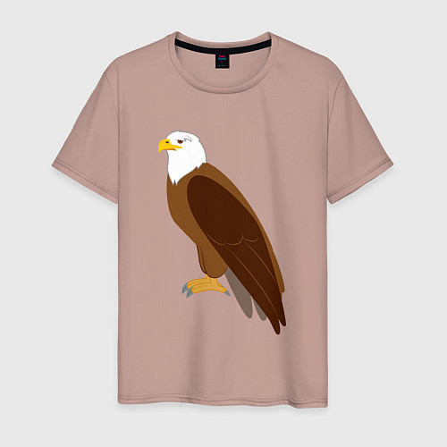 Мужская футболка Красивый орёл / Пыльно-розовый – фото 1