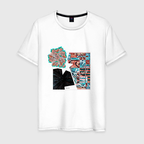 Мужская футболка Абстрактный коллаж Флорин / Белый – фото 1