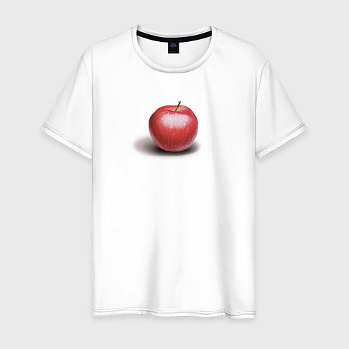 Мужская футболка Красное яблоко / Белый – фото 1