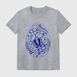 Мужская футболка Пасхальное яйцо гжель