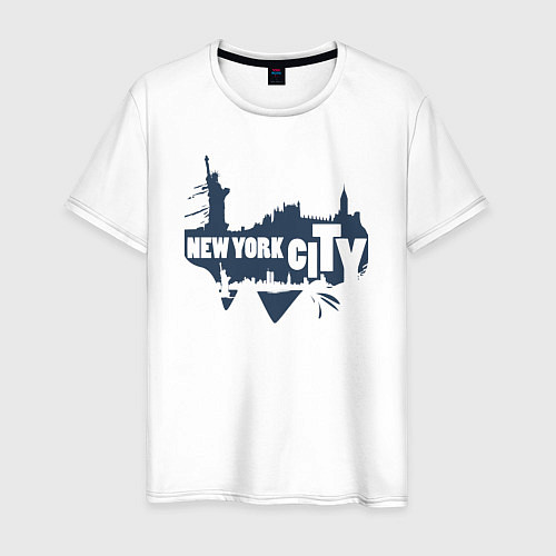 Мужская футболка City New York / Белый – фото 1