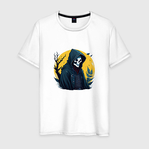 Мужская футболка Death and moon / Белый – фото 1