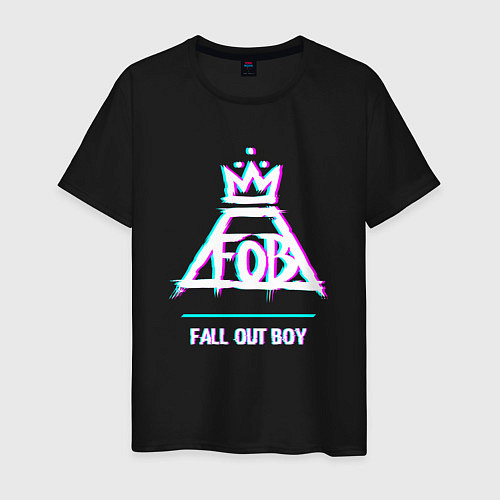 Мужская футболка Fall Out Boy glitch rock / Черный – фото 1