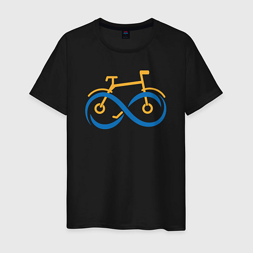 Мужская футболка Велосипед и бесконечность / Черный – фото 1