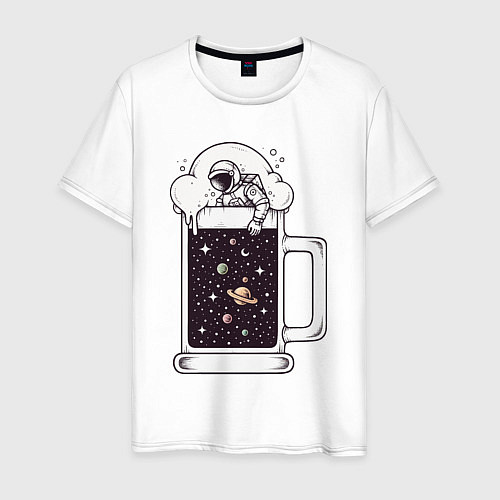 Мужская футболка Space beer / Белый – фото 1