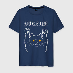 Футболка хлопковая мужская Burzum rock cat, цвет: тёмно-синий