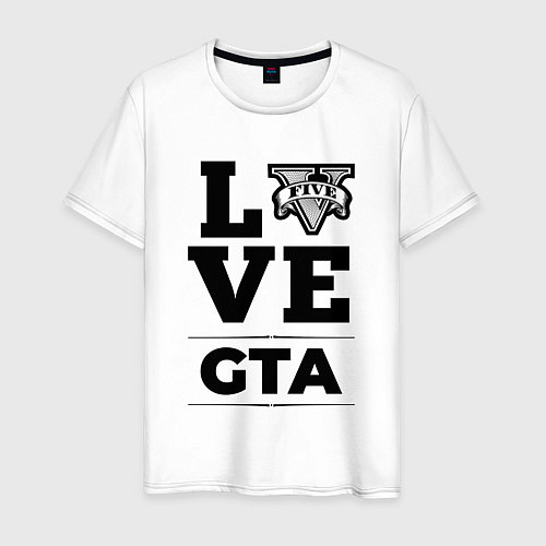 Мужская футболка GTA love classic / Белый – фото 1