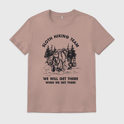 Мужская футболка Поход ленивый с ленивцем